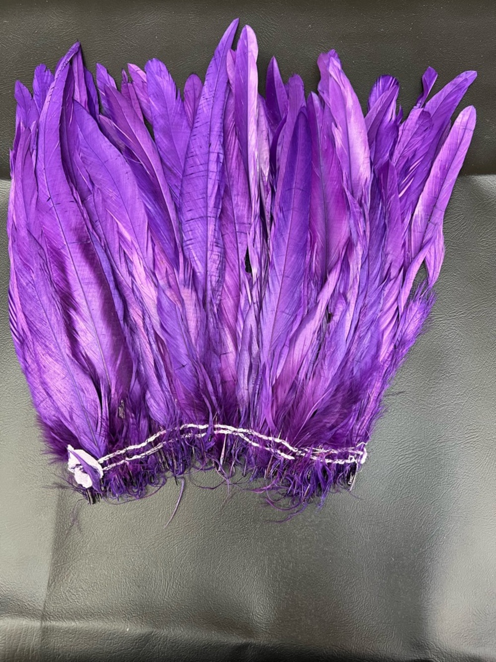 Vibrant Purple Feather Trim